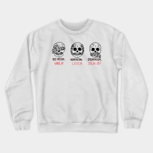 Three Wise Skulls Crewneck Sweatshirt